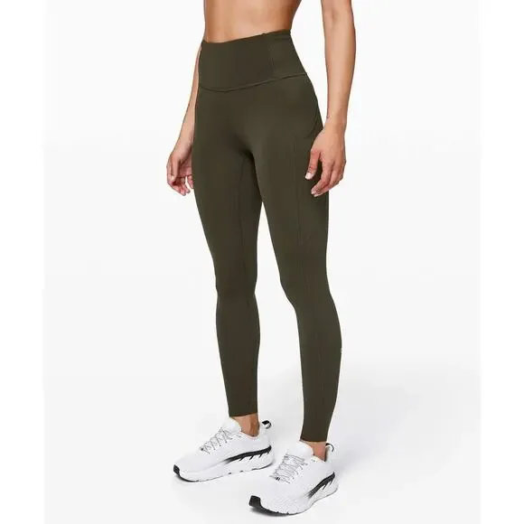 LULULEMON Women's Fast and Free Tight 31" Non-Reflective Size 8 In Dark Olive - Picture 5 of 11